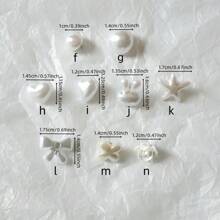 10/20pcs Faux Pearl Round Button, Asymmetrical Rabbit, Heart, Star, Flower Shaped Plastic Sewing Buttons DIY For Sweater, Cardigan, Dress, Blouse