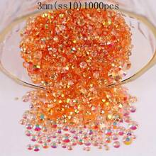 1000/500 bucăți 2mm/3mm/4mm/5mm Cristal de jeleu transparent cu spate plat, strasuri de bricolaj, strasuri de rășină în formă rotundă pentru meșteșuguri, pantofi, decor artistic, recipiente pentru machiaj, strălucire în întuneric