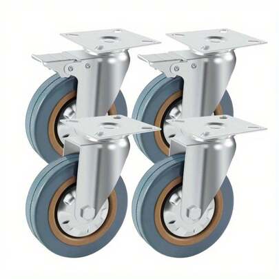Set Of 4 Heavy Duty Swivel Castor Wheels Casters For Furniture Trolley