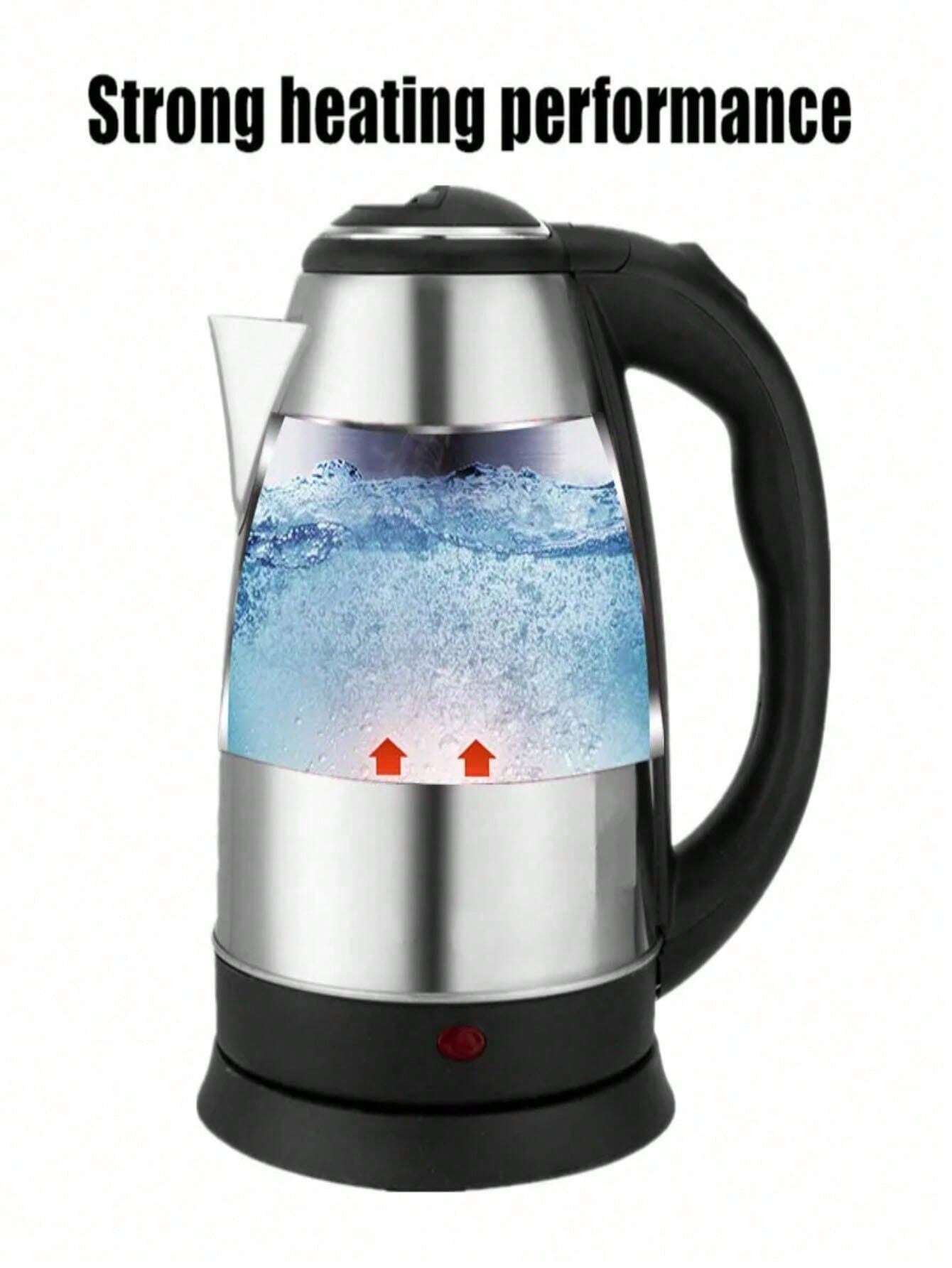 2.0L Stainless Steel Electric Kettle Silver Gray Base Separation Desion