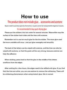 16 件装 适用于 4 个轮胎 红色 TOYO 轮胎 PROXES 轮胎贴纸 永久性轮胎刻字贴纸 1 英寸字母 适用于 14 英寸至 22 英寸车轮 无需胶水 - 均碼 - 查看 11