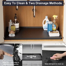 Sink Mat - Silicone Sink Mat, Waterproof Sink Protector Mat For Kitchen Countertop, Cabinet, Shelves, Bathroom, 37"X22", 34"X22", 31"X22", 28"X22", 25"X22", 22"X19" Sink Mats - Multicolor - View 7