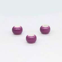 50PCS Macaron Fresh Color Ceramic Large Hole Beads, Suitable For Bracelet And Necklace Making, Perfect Gift Accessories
