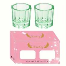 2 piezas Tazas Dappen para arte de uñas acrílicas, tazón para líquido de monómero de uñas, plato para humedecer, soporte para polvo acrílico, frasco acrílico para uñas - Multicolor - Ver 14