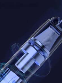 1pc White Cordless Car Vacuum Cleaner, Suitable For Car & Home Use, PC Cleaning, Mini Portable Handheld Car Vacuum Cleaner - White - View 4