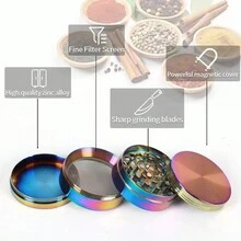 1pc, Spice Grinder, 2.3inch, Metal Grinder, Cigarette Shredder, Spice Grinder, Grinding Machine, Household Gadgets - 彩色 - 查看 3