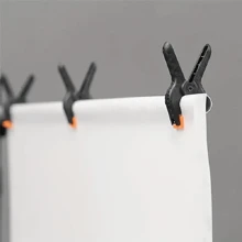 8pcs Spring Clips, Small Backdrop Clips, Heavy Duty Plastic Clips, Spring Clips For Arts & Crafts, Backdrop Stands, Woodworking, Photography Studio - Black - View 9