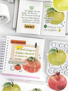 1 set de 30 feuilles de notes adhésives en forme d'extraterrestre, de la série des notes adhésives de fruits, créatives et portables. Les étudiants peuvent écrire des messages 30 fois, fournitures scolaires, rentrée scolaire