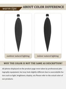 Braiding Hair Pre Stretched Professional Easy Braiding Hair For Crochet Braids Twists Locs Hair Soft Yaki Texture Hot Water Setting Synthetic Hair Extensions - Black - View 8