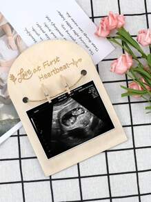 1 khung ảnh lưu niệm siêu âm em bé bằng gỗ, khung ảnh siêu âm cho bà mẹ mới, trang trí tiệc mừng em bé, đồ trang trí gia đình, quà tặng, tiệc mừng em bé, quà tặng lễ Phục sinh cho bé gái/bé trai - Nhiều màu - Xem 5