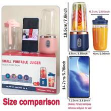 A 6/12-Blade USB Portable Juicer, Featuring An Automatic Small Electric Juicer And Drinking Cup With Power-Off Protection, Blender For Ice Cream Shakes, And Small Food Processor, Is Perfect For Both Home And Outdoor Use!
