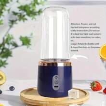 A 6/12-Blade USB Portable Juicer, Featuring An Automatic Small Electric Juicer And Drinking Cup With Power-Off Protection, Blender For Ice Cream Shakes, And Small Food Processor, Is Perfect For Both Home And Outdoor Use!