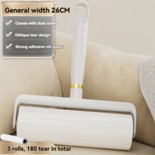 1pc Refillable Lint Roller With Extra Long Handle And Large Adhesive Roll For Pet Hair Removal