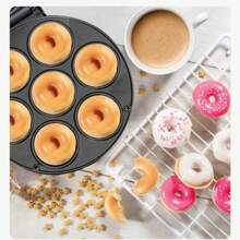 1 pieza Mini Máquina para Hacer Donas, Apta para Desayuno, Aperitivos, Postres, Revestimiento Antiadherente, Potencia de 1000W, Puede Hacer 7 Donas Lindas de 5cm a la vez, Electrodoméstico de Cocina, Máquina de Donas/Waffles - Tipo de Enchufe A USA (110-127V) - Ver 5