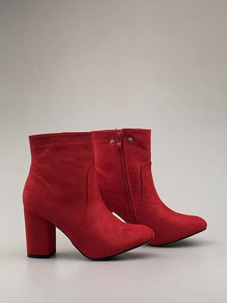 Red short booties shop