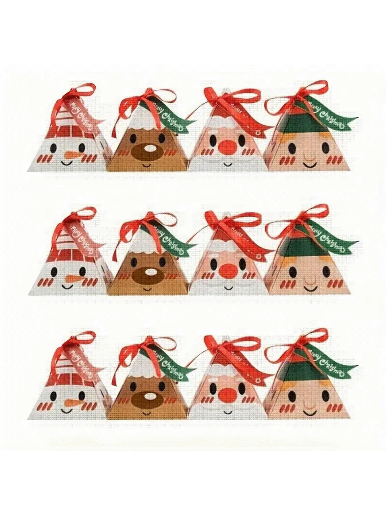 Hộp quà Giáng sinh 8 chiếc, Hộp quà trang trí Giáng sinh, Hộp đựng thực phẩm nướng, 4 kiểu hộp quà Giáng sinh, Hộp giấy Giáng sinh, Hộp kẹo hình tam giác có ruy băng, Đồ dùng cho tiệc Giáng sinh Đồ trang trí Giáng sinh Đồ trang trí Giáng sinh Quà tặng Giáng sinh Đồ dùng cho tiệc Giáng sinh Túi quà Giáng sinh Túi Giáng sinh Nhãn dán Giáng sinh - Nhiều màu - Xem 1