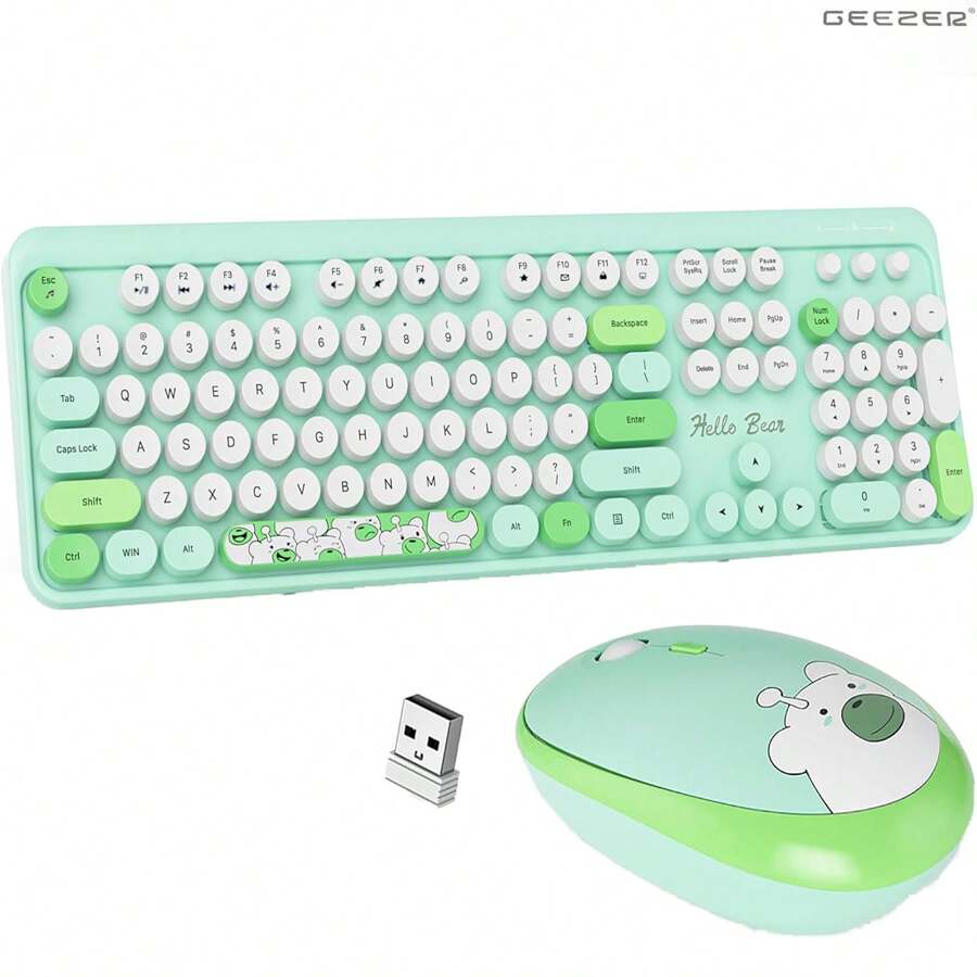 JOMAA 2.4G Wireless Keyboard And Mouse Combo Silent Design Keyboard