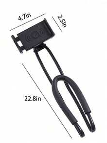 1pc Black Creative Slouchy Bedside Cell Phone Holder, Neck Hanging Smartphone Stand, Multi-Functional Phone Mount - Black - View 3