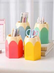 1 hộp đựng bút chì hình bút chì sáng tạo, hộp đựng dung tích lớn, cốc đựng bút để bàn dễ thương, giá đựng cọ trang điểm, giá đựng văn phòng phẩm hoạt hình nhiều màu sắc, thích hợp cho trường học, văn phòng, trang trí nhà cửa, quà tặng cho bạn bè, phụ kiện bàn làm việc văn phòng phẩm mùa tựu trường, đồ dùng văn phòng, giá đựng bút, phụ kiện văn phòng phẩm - Nhiều màu - Xem 10