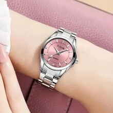 Watch Women Fashion Simple Roman Mixed Rhinestone Scale Dial Quartz Watch Round Hands Women Clock Party Wedding Gift Beach Vacation Valentine Gift