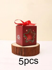 5pcs/10pcs Christmas Gift Box, Cartoon Christmas Apple Box, Portable Gift Box, Suitable For Party & Holiday Christmas Christmas DecorChristmas Decorations Christmas Bags Christmas Gifts Christmas Christmas Decorations Christmas Pajamas Christmas Gifts Christmas Decor - Paper - View 17