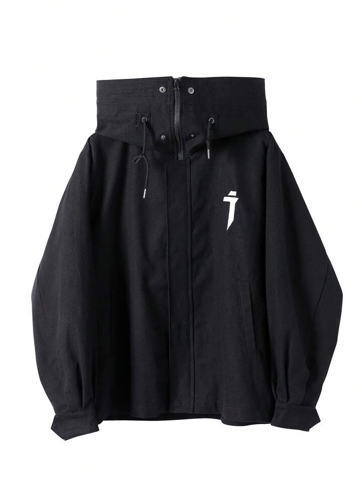 Men's High Neck Jacket Techwear Streetwear Zip Up