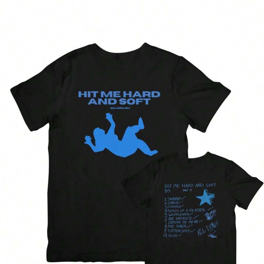 Singer BILLIE T-Shirt Unisex 100% Cotton New Release Shipping Various Colors!! PLUS SIZE - màu đen - Xem 1