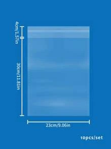 100 个/10 个可重新密封的透明 9 X 12 英寸厚 OPP 塑料袋，非常适合装衣服、衬衫、裤子、食物、传单 - 無色 - 查看 6