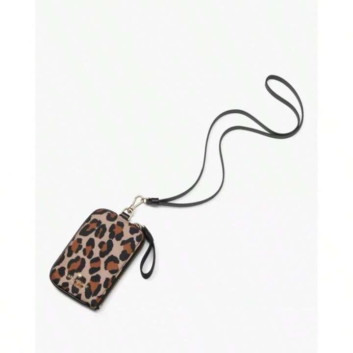 Kate Spade New York Kate Spade Chelsea Leopard Card Case Lanyard SHEIN USA