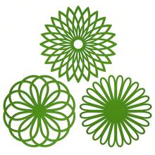 Set van 3 siliconen onderzetters - hete pannenlap onderzetters voor op tafel en aanrecht - onderzetter voor hete gerechten - antislip en hittebestendige moderne keukenonderzetters voor potten en pannen - veelkleurig - Bekijken 12
