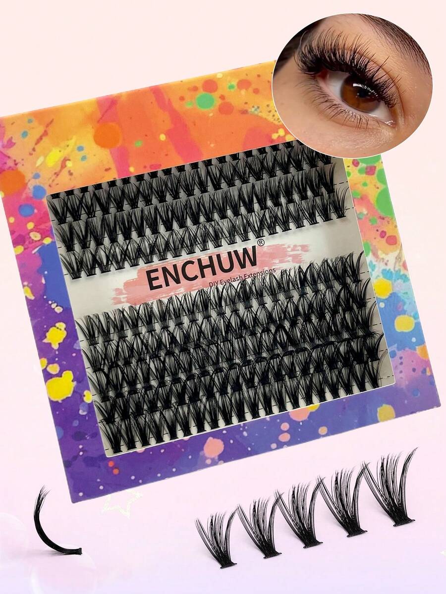 ENCHUW 40D 200pcs Lash Clusters Individual Lashes CC Curl Mix Lengh Fluffy Wispy Individual False Eyelashes DIY At Home Eyelash Extensions - CC - View 1