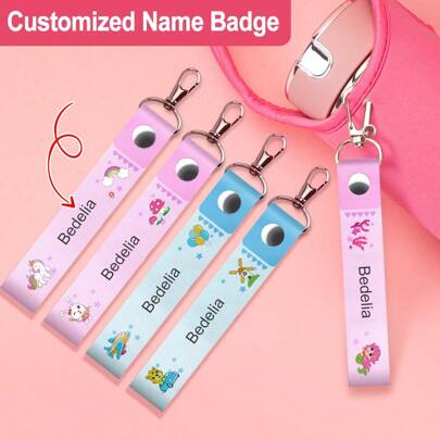 Chaveiro com crachá personalizado com recurso à prova d'água e designs fofos, perfeito para personalizar bolsas e chaves, durável e resistente à água, ideal para uso durante viagens, aventuras ao ar livre e vida cotidiana no escritório, material de alta qualidade garante durabilidade duradoura, um presente único e atencioso para ocasiões especiais
