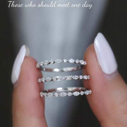 1pc Solid 925 Sterling Silver Unique Design Minimalist Everyday Ring For Women