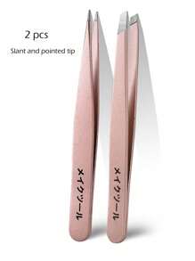 Professional Stainless Steel Tweezers For Eyebrows - Great Precision For Facial Hair, Splinter And Ingrown Hair Removal,Giveaways,Travel,Cheap Stuff,Travel Essential - Baby Pink - View 3