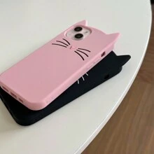 Apple Tier 3D Kätzchen Ohr iPhone 15 Pro Max Hülle, süße weiche Silikon Schutzhülle kompatibel mit iPhone 14/X/XS/XR/13/12, stoßfest, einfaches Design für Frauen, wasserdicht, kratzfest