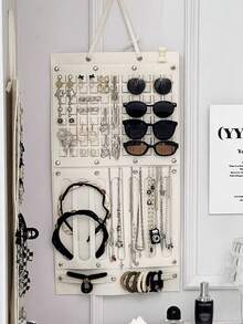 1pc Jewelry Storage Organizer Bag, Wall Mount Hanging Jewelry Display Rack - Multicolor - View 8