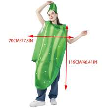 成人泡菜汉堡生菜服装角色扮演趣味食物服装成人情侣装 - 綠色 - 查看 2