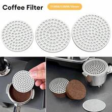1pc,51mm/53mm/58mm, Thickened Double Layer Reusable Coffee Filter Screen Heat Mesh Screen Portafilter Barista Coffee Making Puck Screen For Portafilter Basket Espresso Accessories Back To School