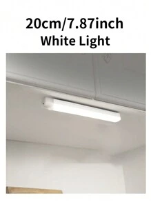 1 pieza Luz de armario con sensor de movimiento - Tira de lámpara LED de encendido y apagado automático, magnética, con batería, para armarios, gabinetes, armarios, escaleras, pasillos, salas de estudio