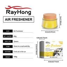 Lemon Fragrance Car Solid Air Freshener, Refreshing Car Deodorizer With Elegant Design, Easy To Install And Portable E E - Yellow - View 2