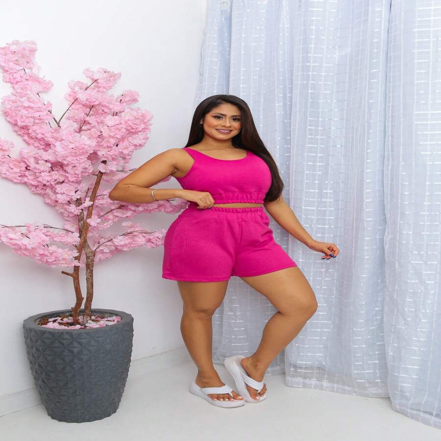 Fernanda Set, The Perfect Choice For Those Who Want A Modern, Comfortable And Stylish Look. - 玫紅色 - 查看 1