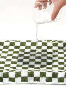 格子法兰绒浴巾套装或单条浴巾 - 超柔软、高吸水性超大浴巾，非常适合水疗、游泳、裹发或用作沙发毯 - 4 种尺寸，适合成人和情侣使用（34x75厘米、40x80厘米、70x140厘米、90x170厘米） - 綠色 - 查看 6