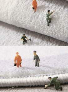 1 块奶油色仿羊绒地毯，卧室床边地毯，吸水防滑地垫，家用降温垫