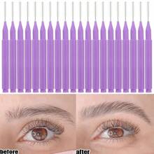 20pcs/50pcs Disposable Mini Eyebrow Brush Lightweight Eyebrow Lifting Brushes Micro Eyelash Brush Applicator Tool Portable Eyebrow Perm Brush