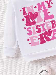 3pcs/Set Fashionable Cute Face & Letter Print Sleeveless Jacket, Sweatshirt, And Flared Print Pants Outfit - Hot Pink - View 6