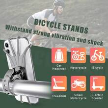 1 Giá đỡ điện thoại xe đạp bằng silicon xoay 360 ° dành cho điện thoại di động 4.0-6.1 inch Giá đỡ điện thoại xe đạp có dây đeo có thể điều chỉnh - Màu xanh lam - Xem 6