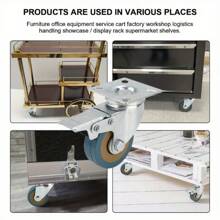 Set Of 4 Heavy Duty Swivel Castor Wheels Casters For Furniture Trolley - Variant1 - View 5