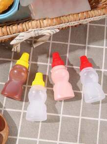 4pcs Mini Sauce And Tomato Sauce Bottles, Mini Tomato Sauce Bottles, Seasoning Squeeze Bottles, Plastic Portable Containers, Leak Proof Plastic Seasoning Bottles, Spice Bottles, Kitchen Utensils, Used For Salad Dressings, Spices, Honey, Back To School Season, Back To School Supplies, Perfect Lunch Boxes, Picnics, Offices, Perfect Kitchen Utensils, And Apartment Essentials.