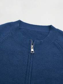 保暖外套，双面拉链女士针织开衫毛衣，优雅休闲长袖上衣，适合秋冬季、返校季、圣诞节、新年等场合。