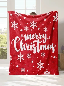 1 chiếc chăn phủ, chăn in họa tiết bông tuyết chủ đề Giáng sinh, chăn mềm mại ấm áp cho ghế sofa giường ô tô văn phòng cắm trại du lịch, chăn quà tặng phù hợp cho mọi mùa - Nhiều màu - Xem 1